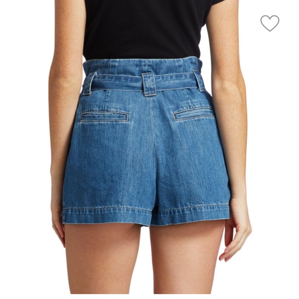 L'AGENCE Hillary Paperbag-Waist Denim Shorts - Picture 2 of 4
